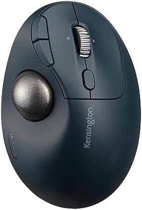 Kensington TB550 Wireless Trackball Mouse, Thumb Operated, Rechargeable, Ergonomic Design (K72196WW), Black