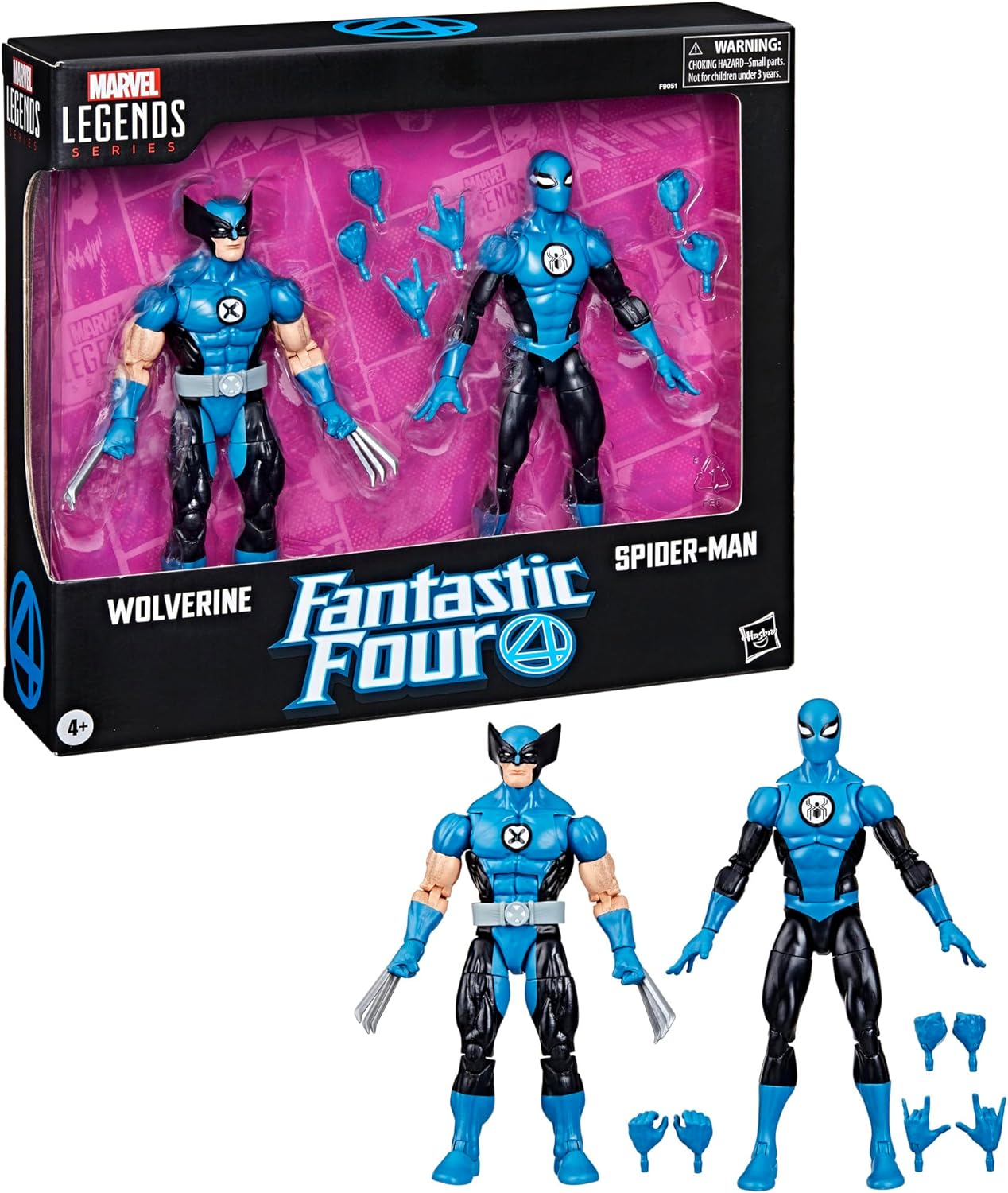 Marvel Legends Series, Wolverine and Spider-Man Fantastic Four Figures