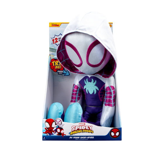 Marvel’s Spidey and His Amazing Friends - My Friend Ghost-Spider 16” Plush with Sounds - Superhero Toys for Kids 3 and Up